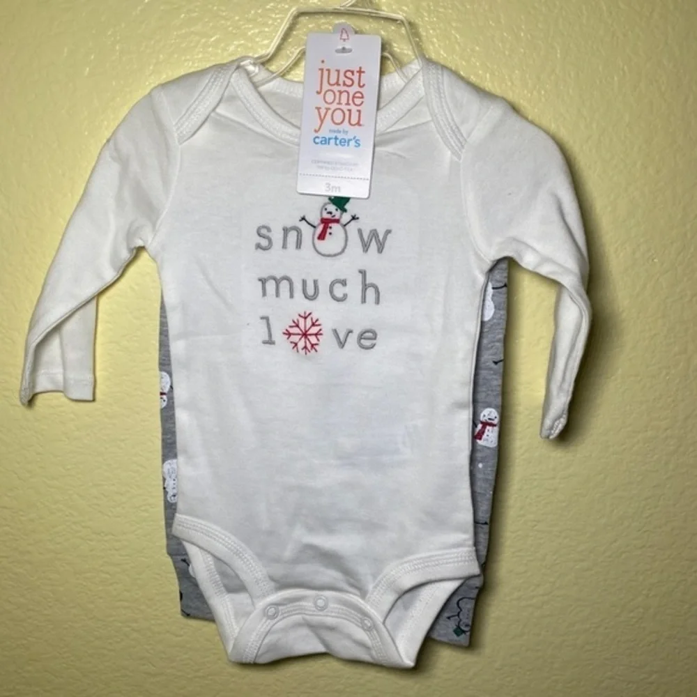 Carte’s just one you‎ Baby Christmas Outfit 'snow much love' 3 Months